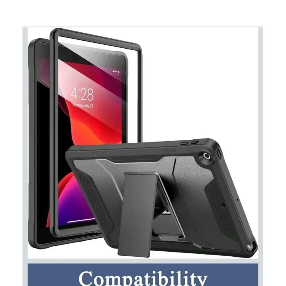 Soke Shockproof Hybrid Kickstand Case Black for iPad 10.2 (9th/8th/7th Gen)